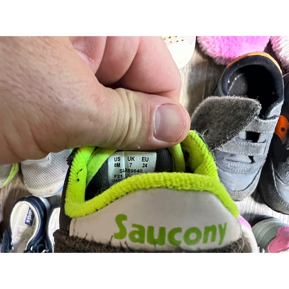New Balance Saucony Converse Toddler Girl 7-9 Mixed Color Shoe Lot 11 Pairs - Picture 6 of 6